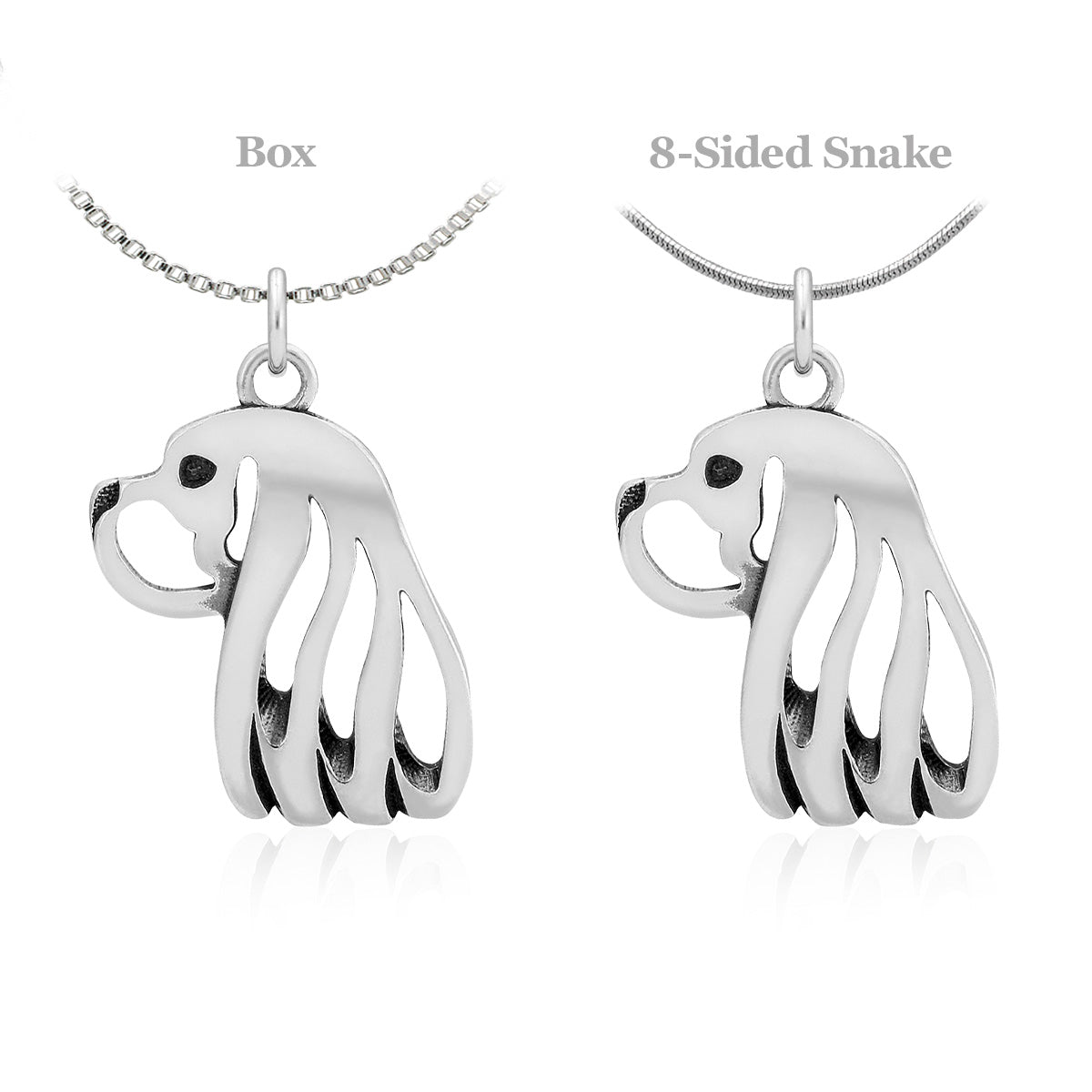 Cavalier King Charles Spaniel Necklace in Sterling Silver