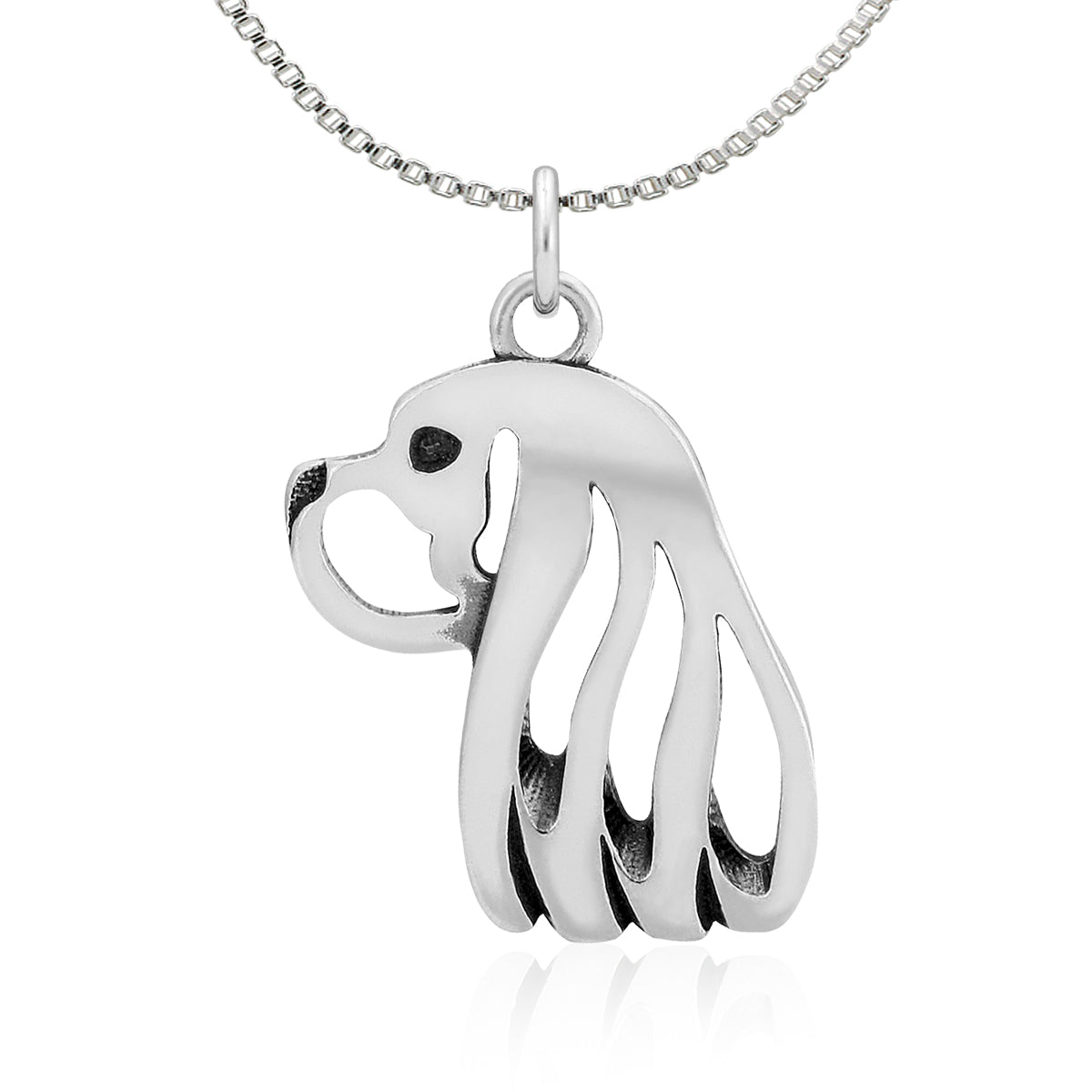 Cavalier King Charles Spaniel Necklace in Sterling Silver