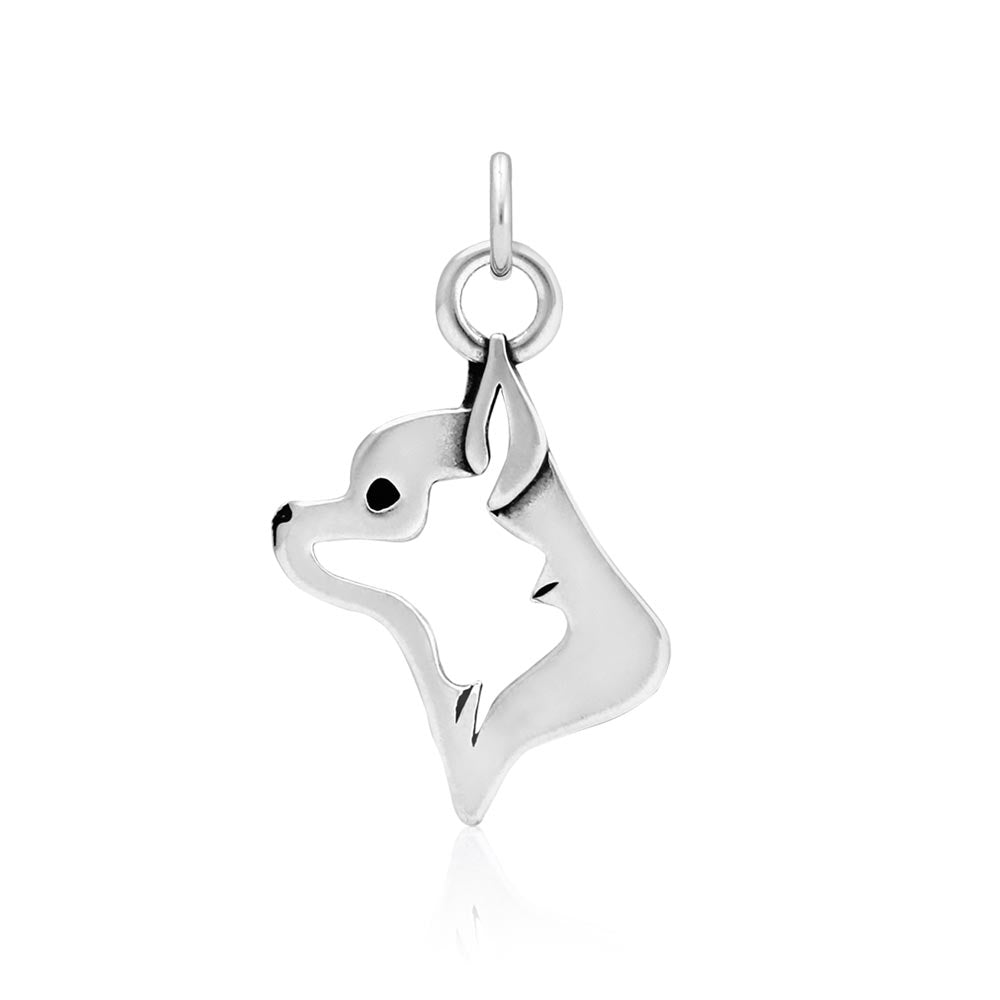 Chihuahua Necklace in Sterling Silver, Smooth Coat