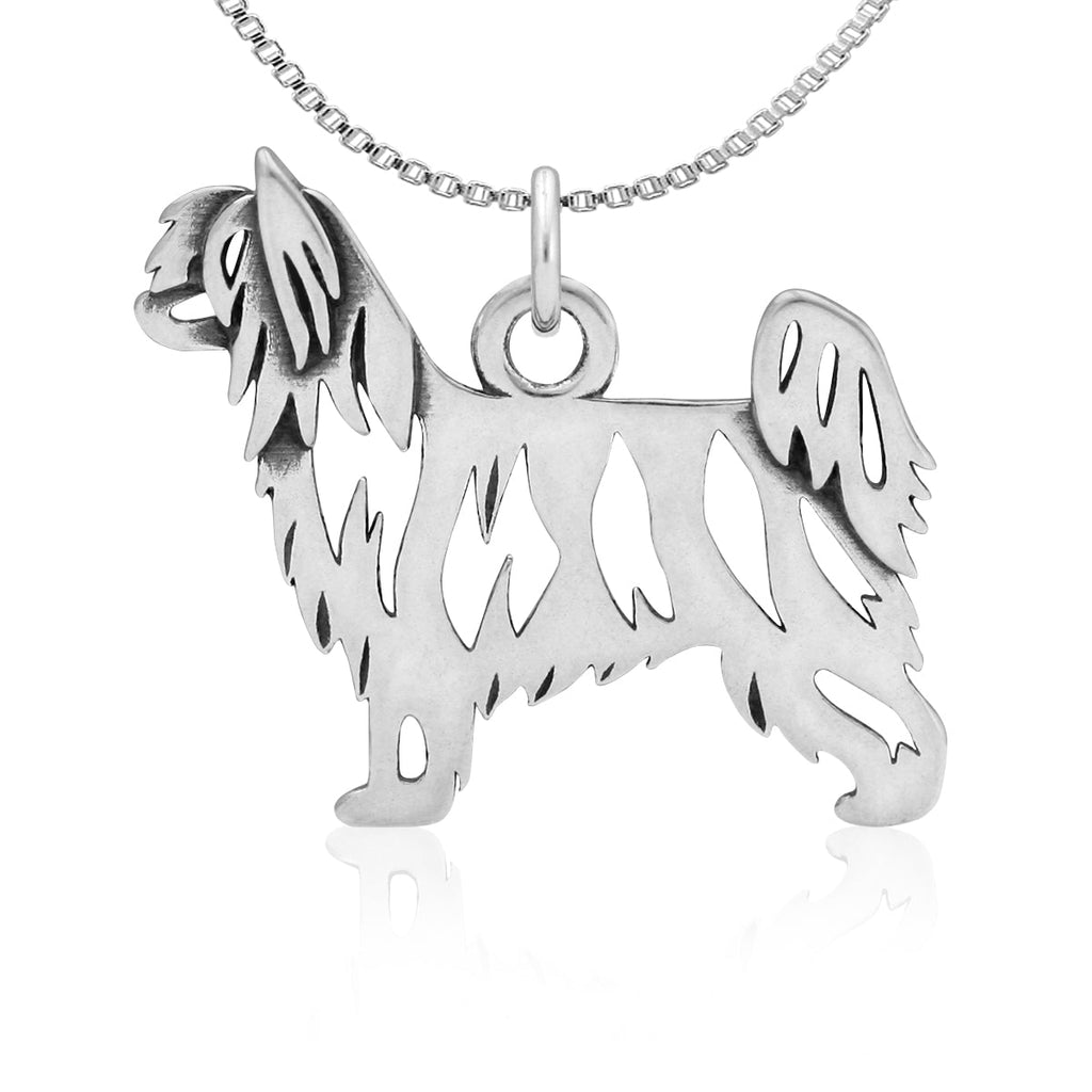 Sterling Silver Chinese Crested Necklace Jewelry, Powderpuff