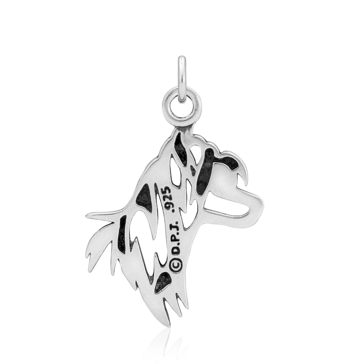 Chinese Crested Necklace in Sterling Silver