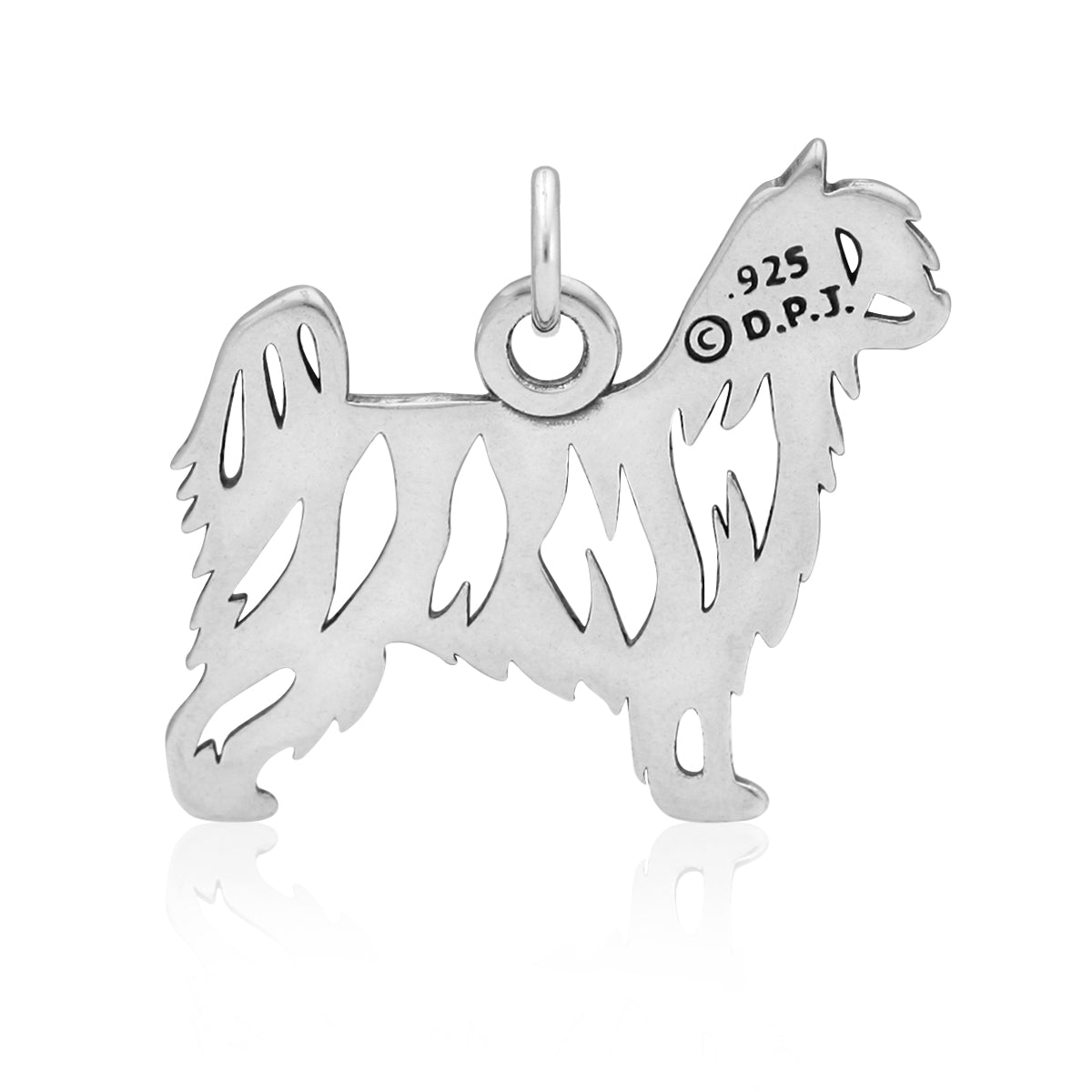 Sterling Silver Chinese Crested Necklace Jewelry, Powderpuff