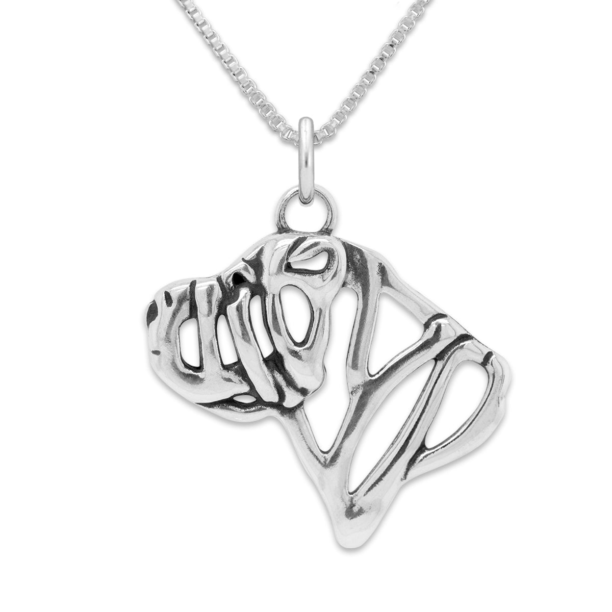 Chinese Shar Pei Necklace in Sterling Silver