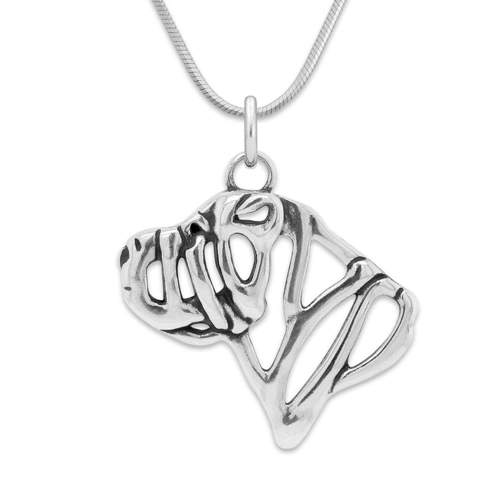 Chinese Shar Pei Necklace in Sterling Silver