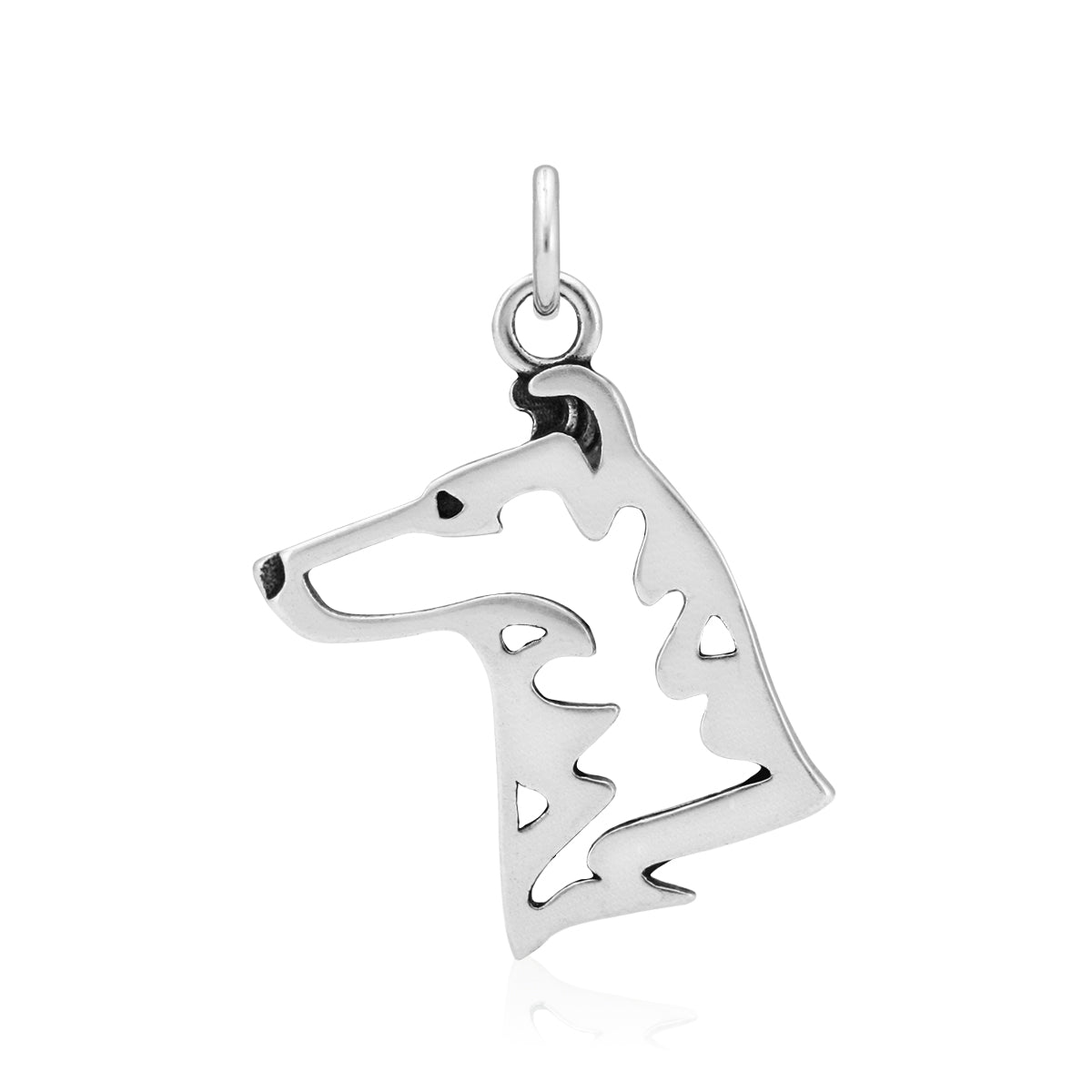Collie Necklace in Sterling Silver, Smooth Coat