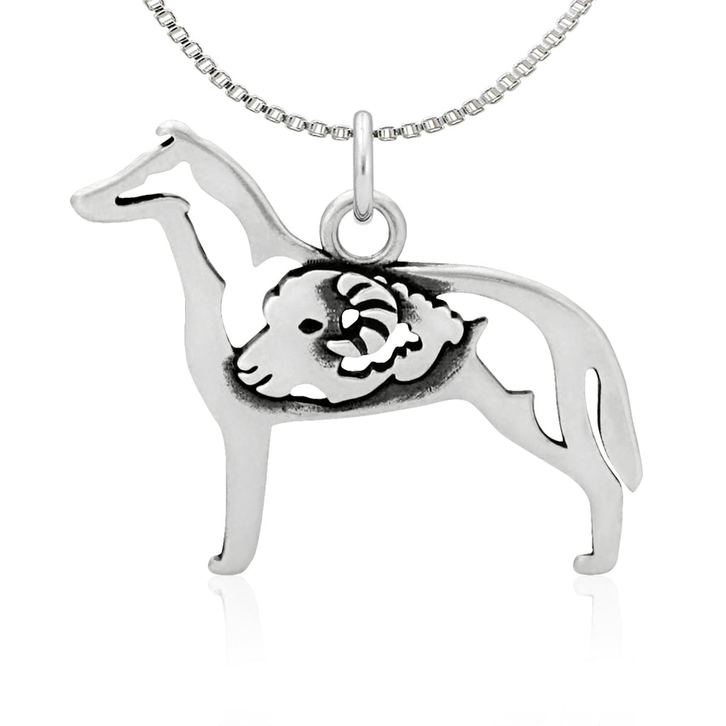 Sterling Silver Collie Necklace Jewelry, Smooth Coat