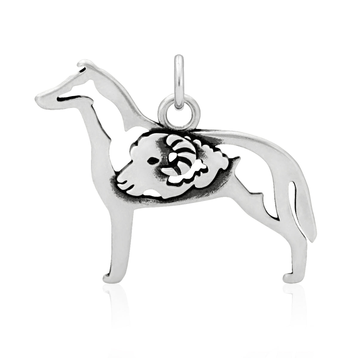 Sterling Silver Collie Necklace Jewelry, Smooth Coat