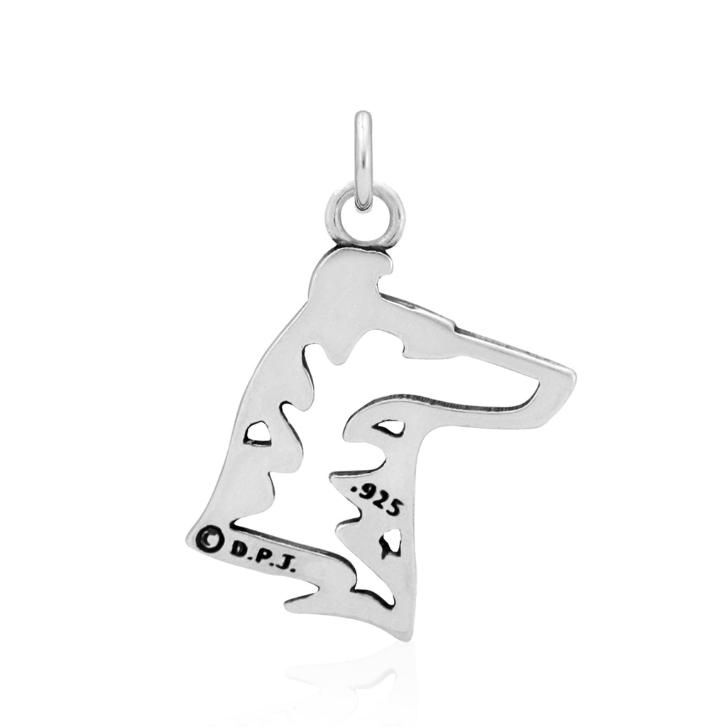Collie Necklace in Sterling Silver, Smooth Coat
