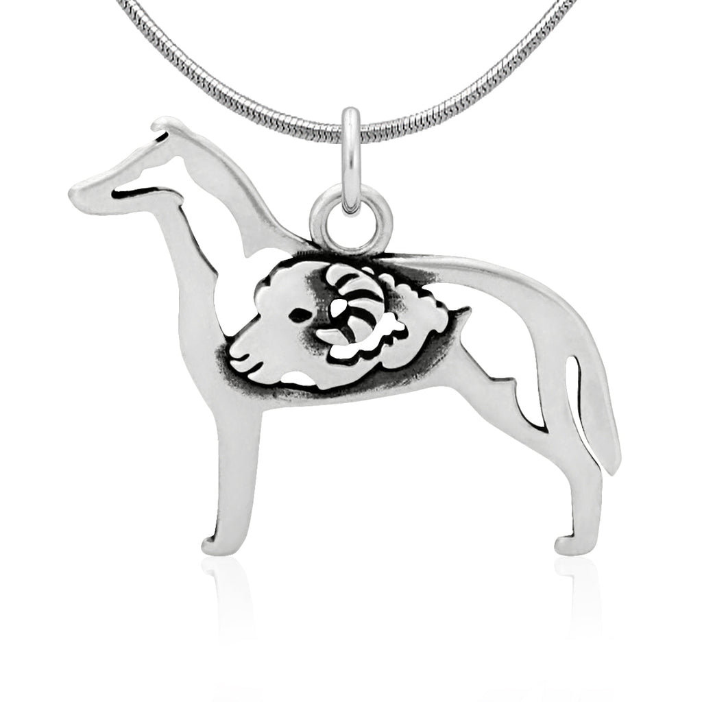 Sterling Silver Collie Necklace Jewelry, Smooth Coat