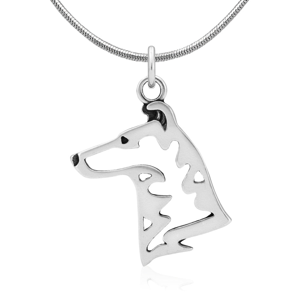 Collie Necklace in Sterling Silver, Smooth Coat