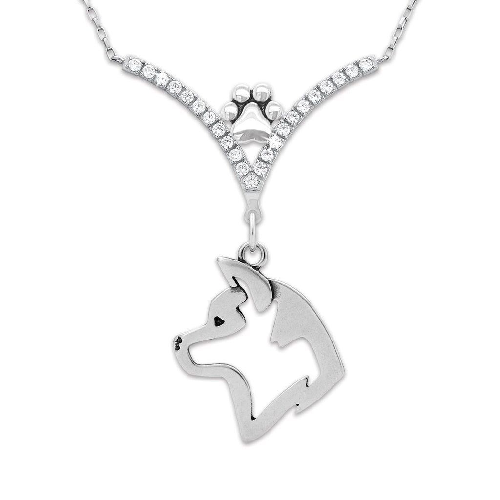 CZ Akita Necklace