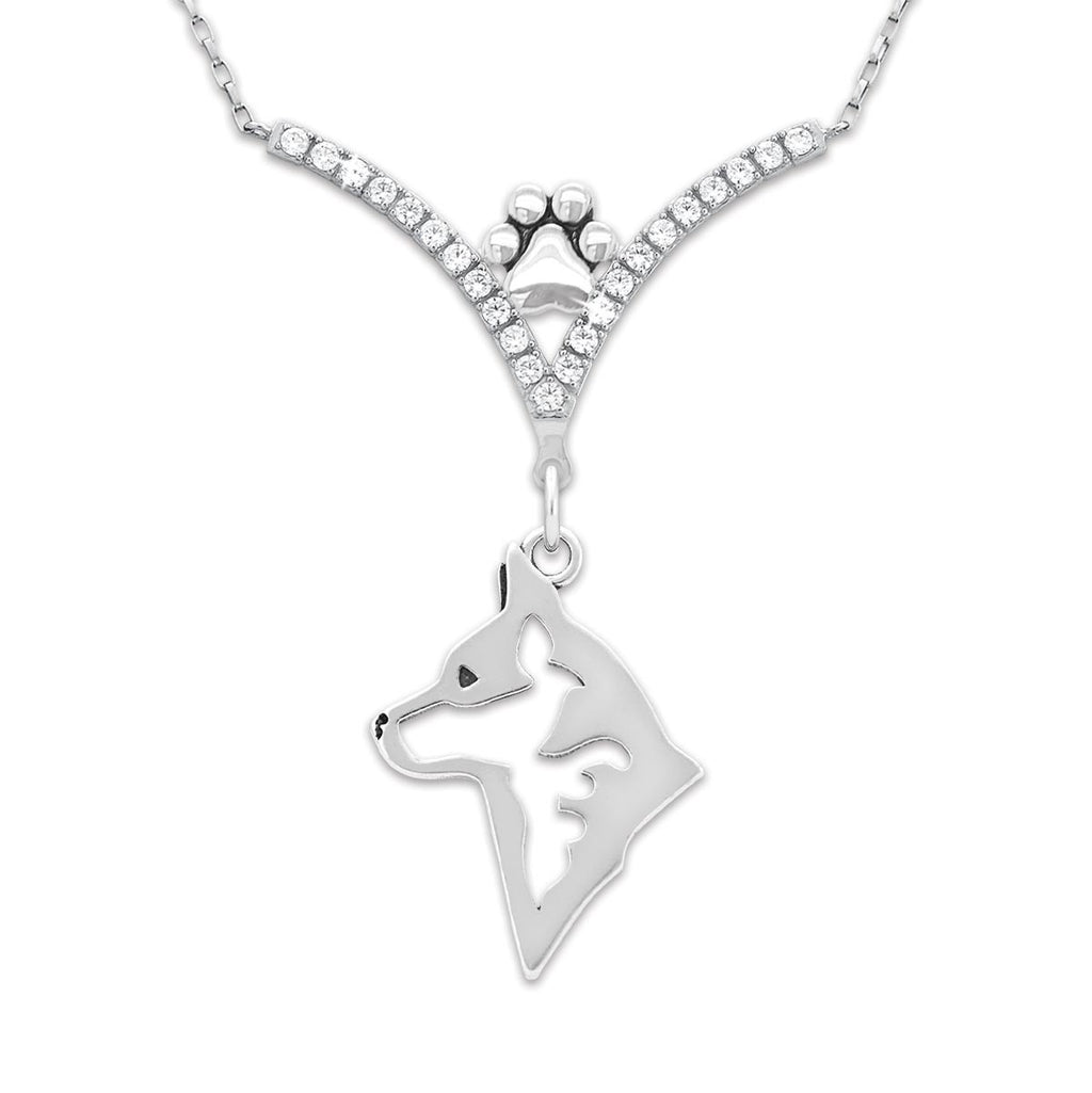 Australian Cattle Dog CZ Necklace