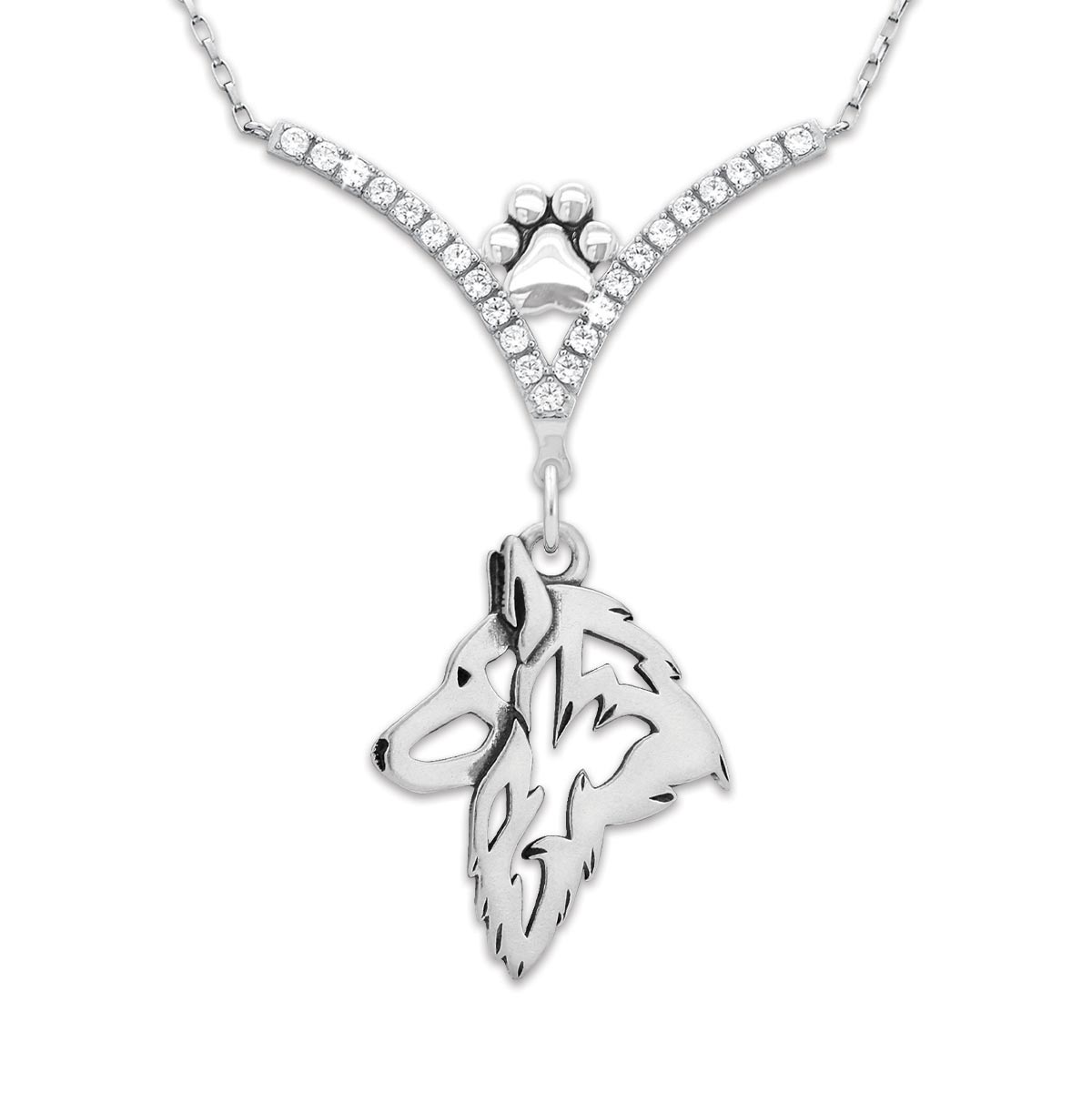 CZ Belgian Tervuren Necklace