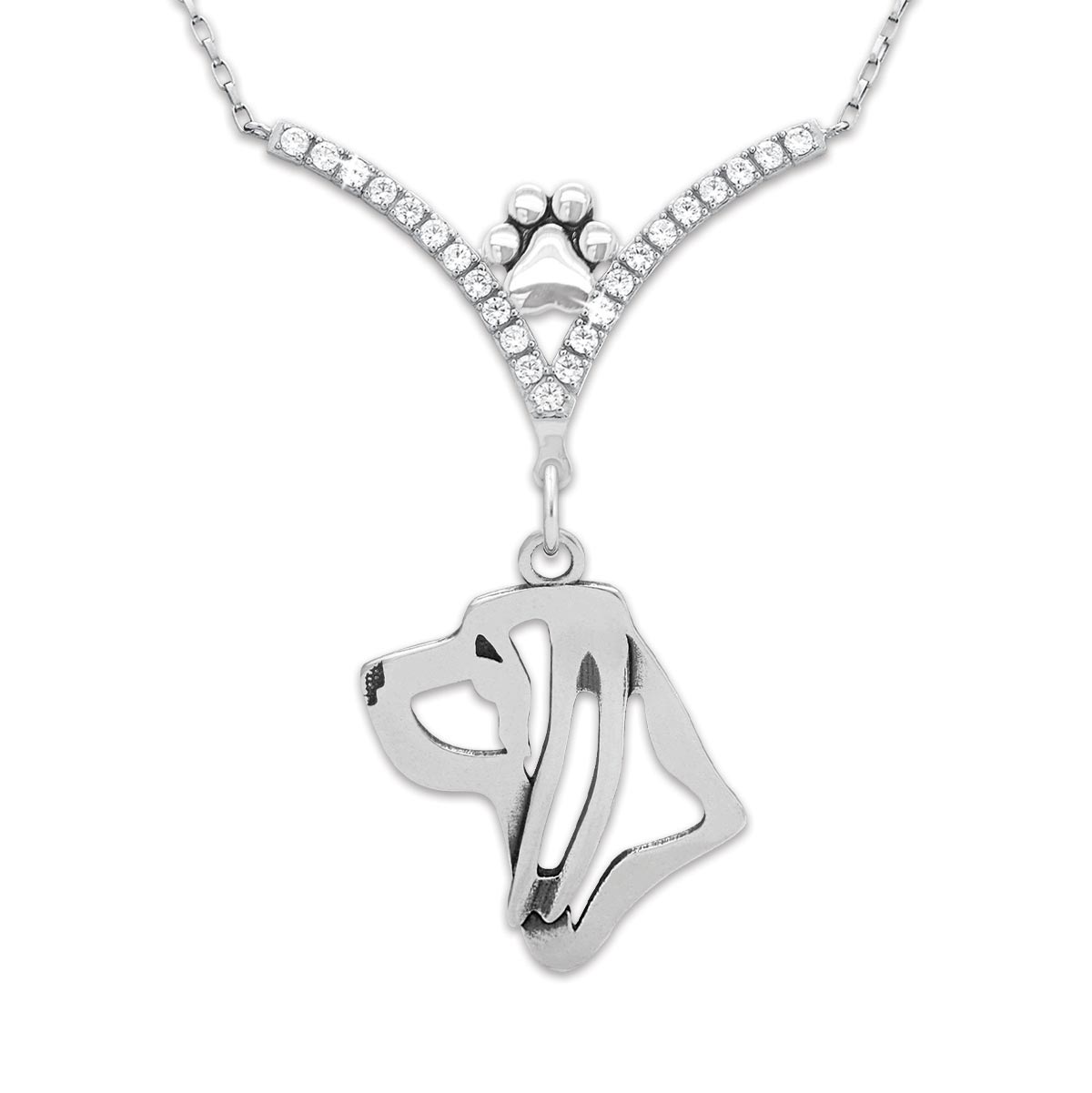 CZ Bloodhound Necklace