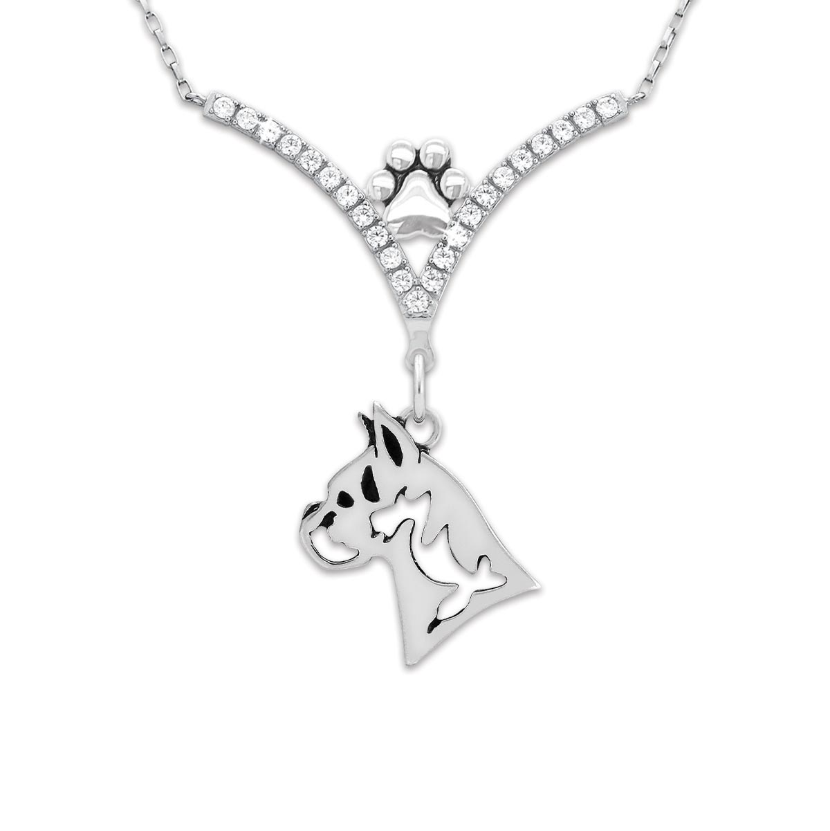 CZ Boxer Necklace