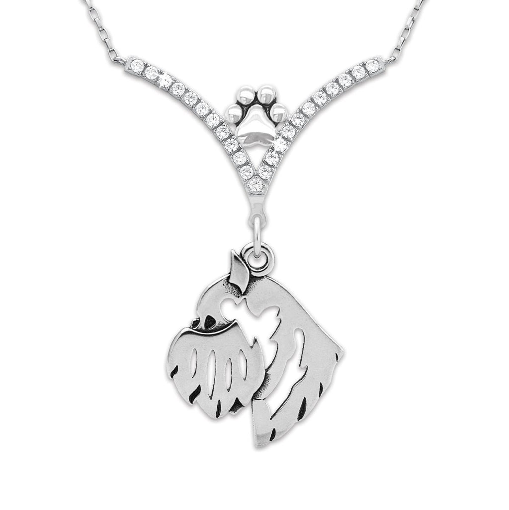CZ Brussels Griffon Necklace