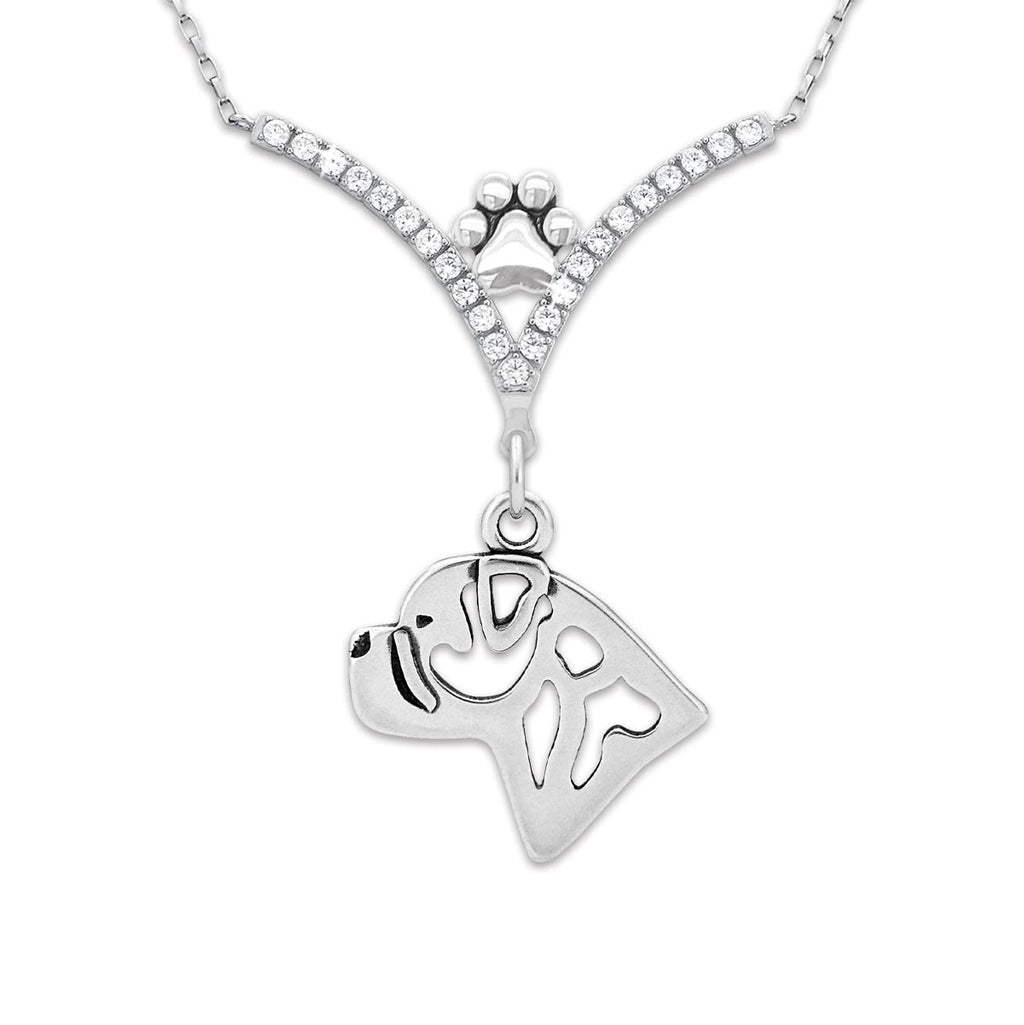 CZ Bullmastiff Necklace