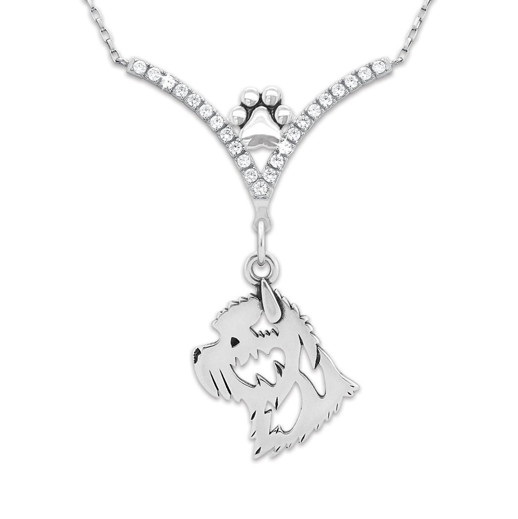 CZ Cairn Terrier Necklace