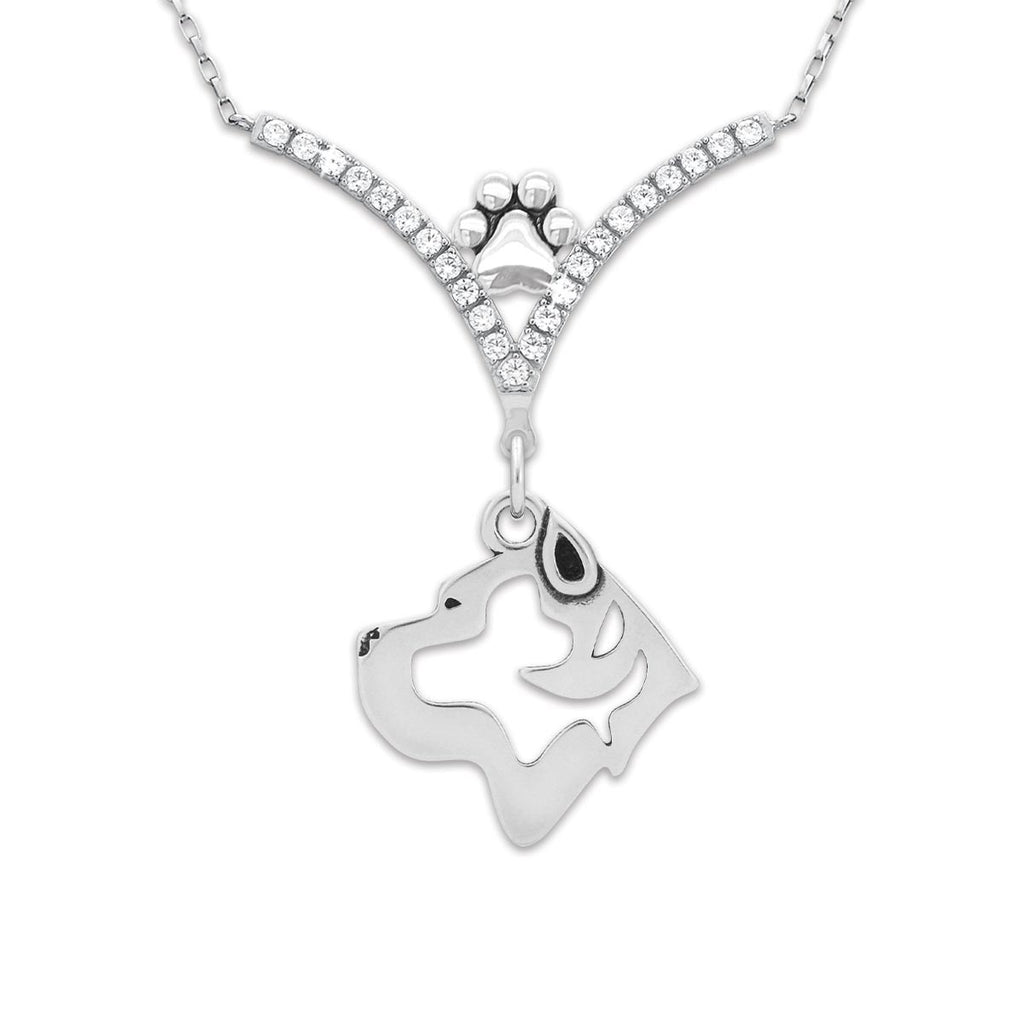 CZ Cane Corso Necklace