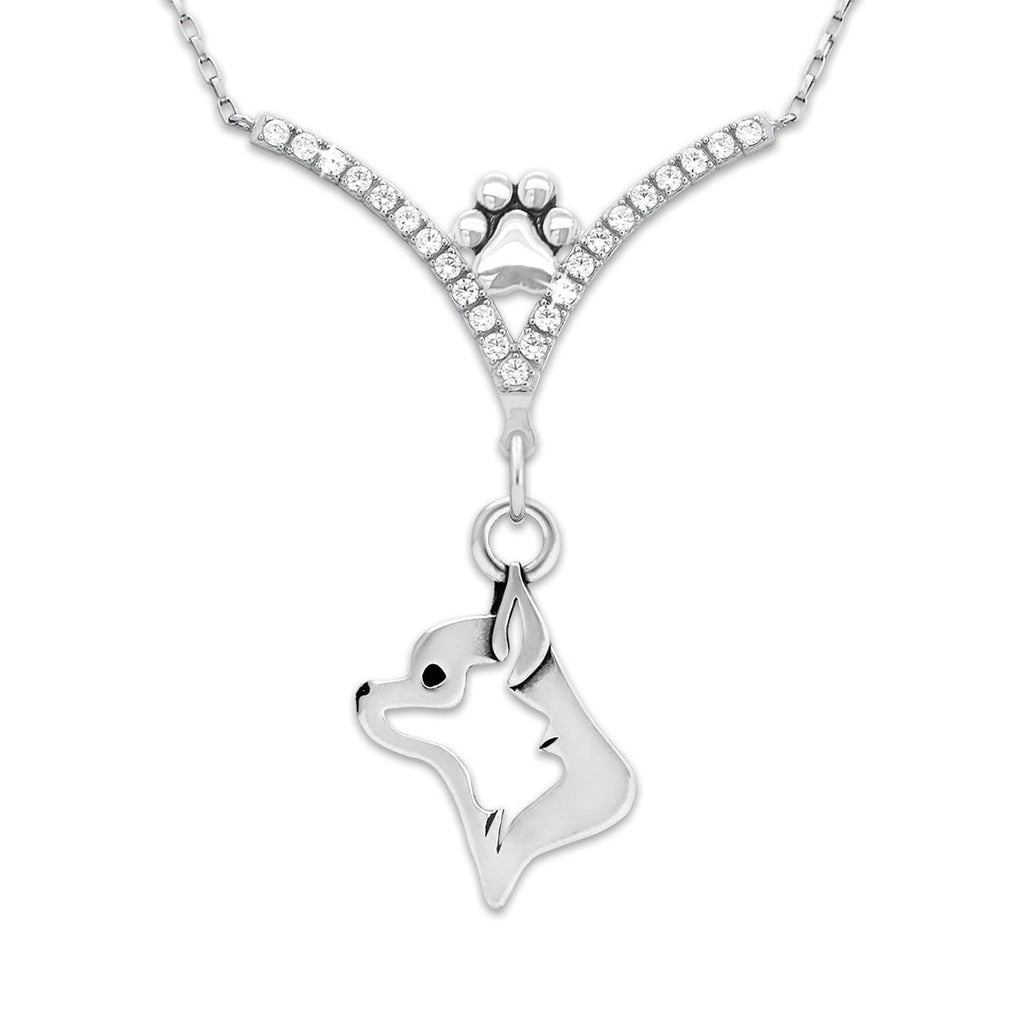 CZ Chihuahua Necklace