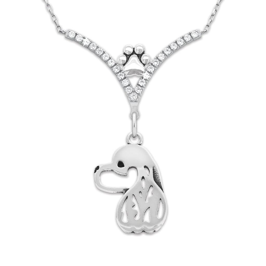 CZ Cocker Spaniel Necklace