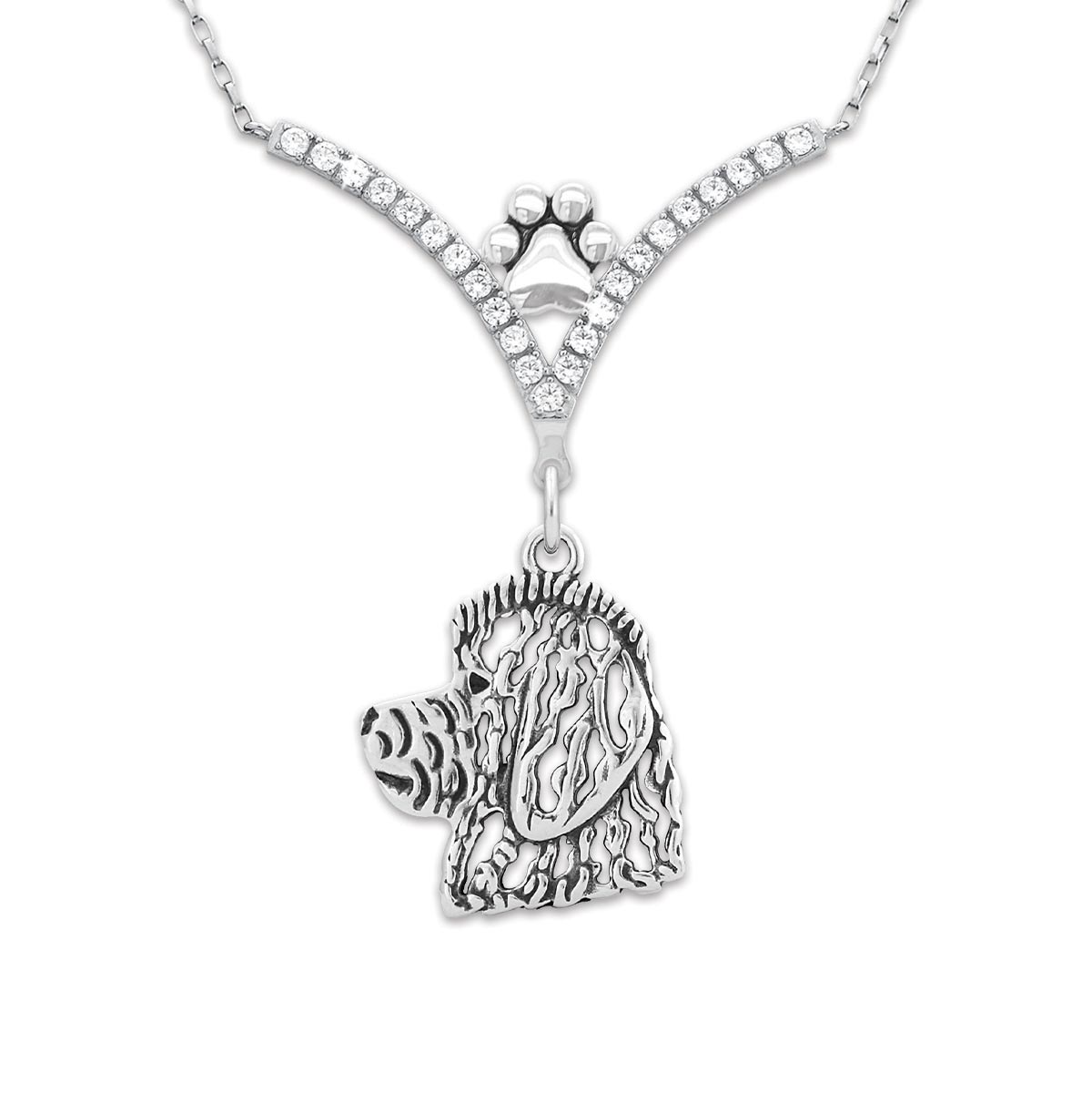 CZ Goldendoodle Necklace