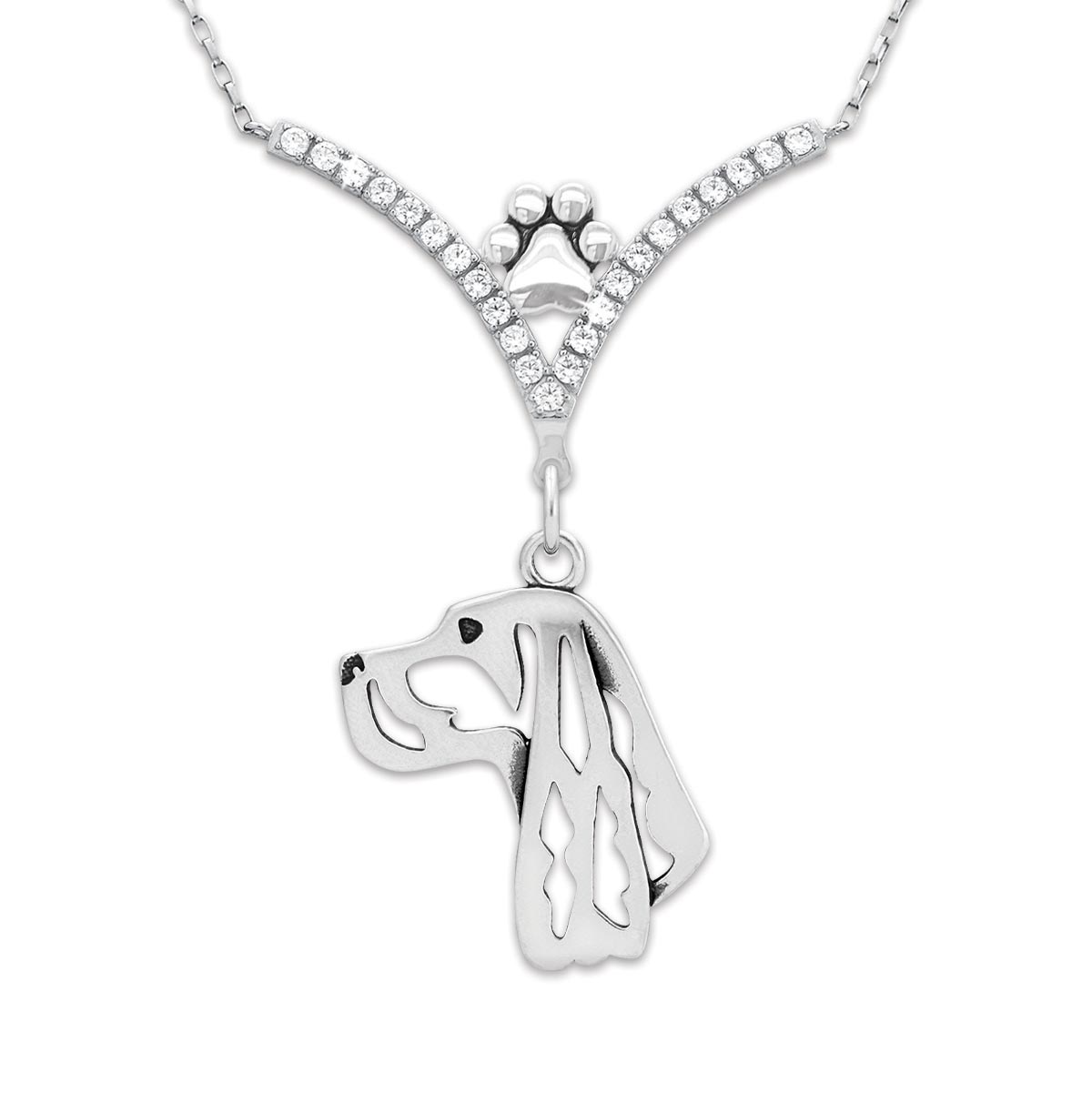 CZ Gordon Setter Necklace