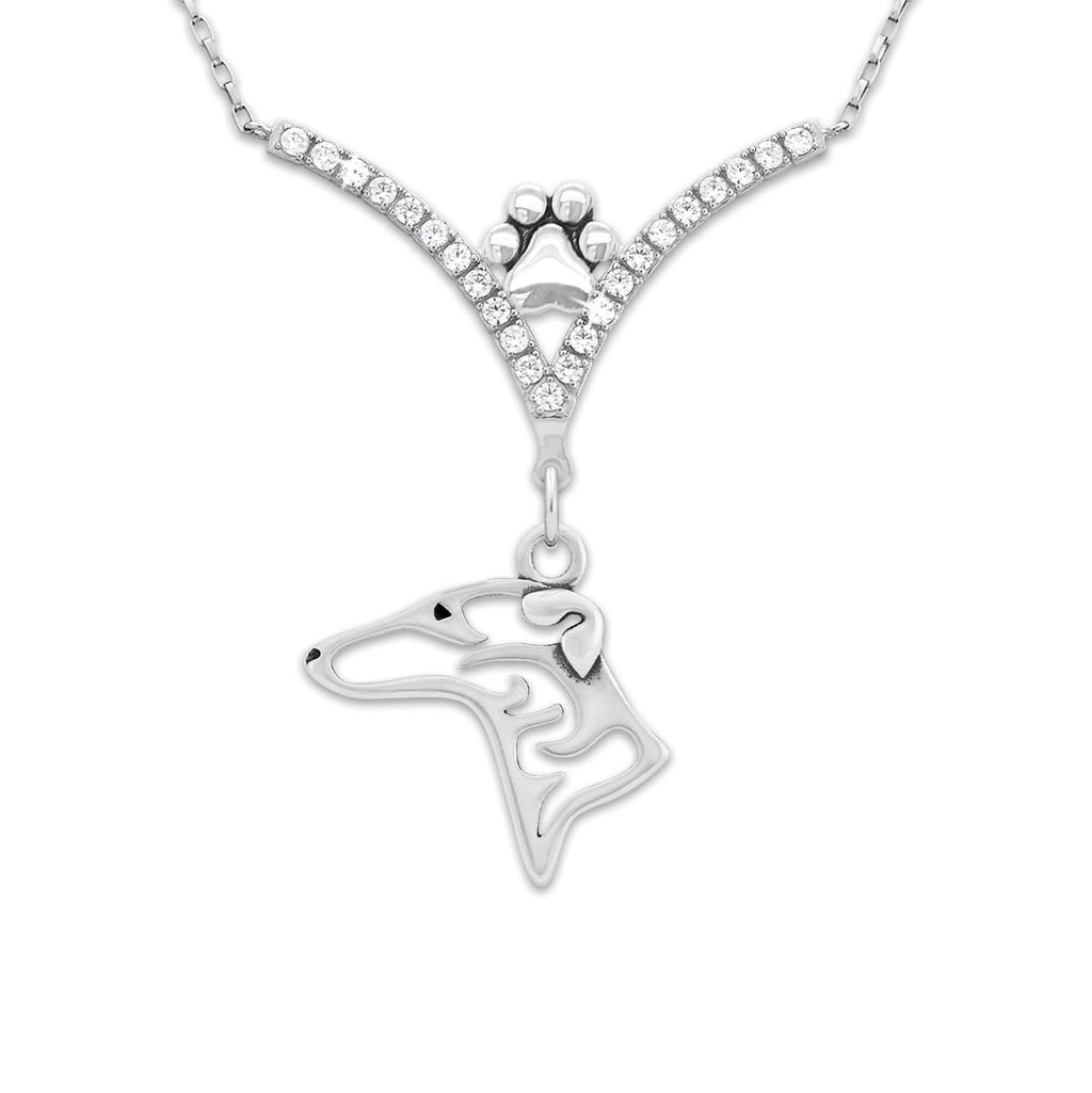 CZ Greyhound Necklace