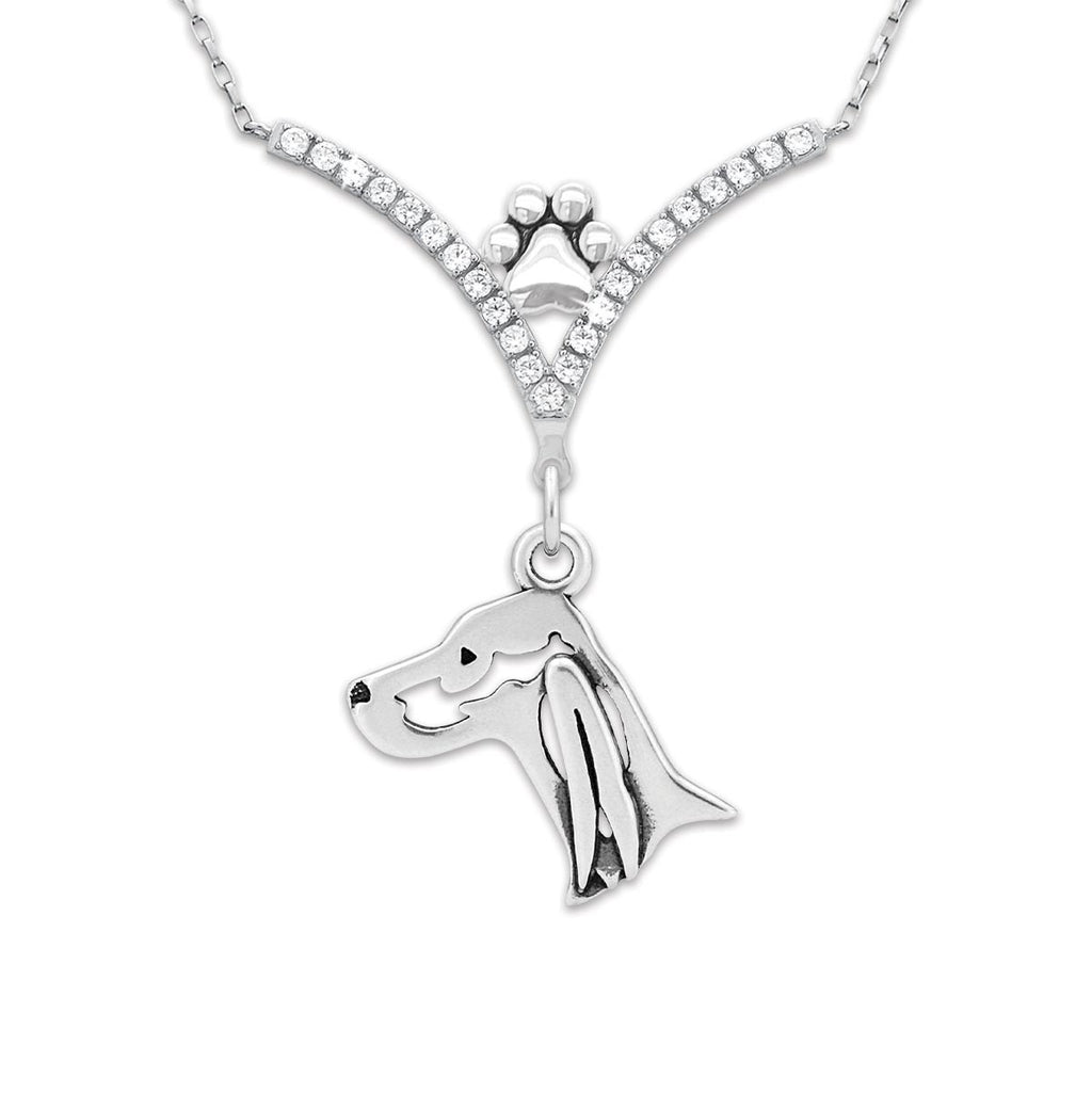 CZ Irish Setter Necklace