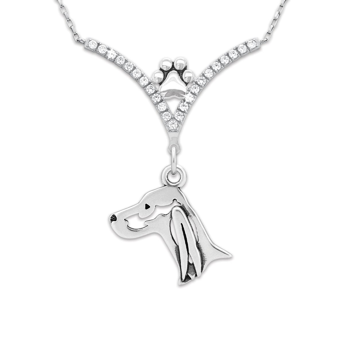 CZ Irish Setter Necklace