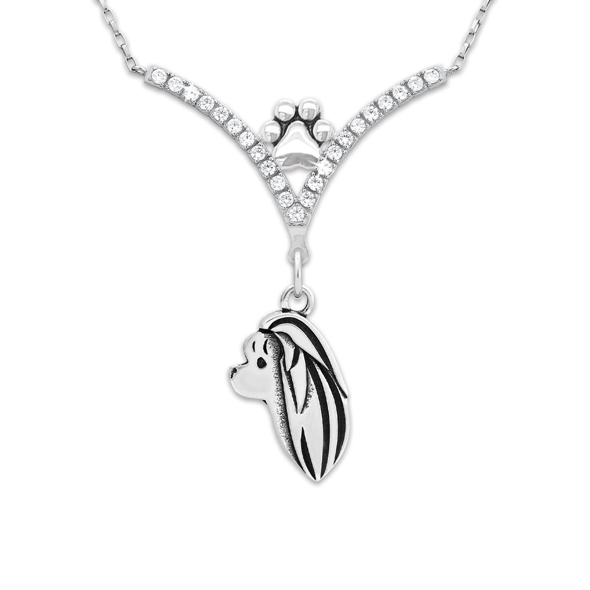 CZ Maltese Necklace