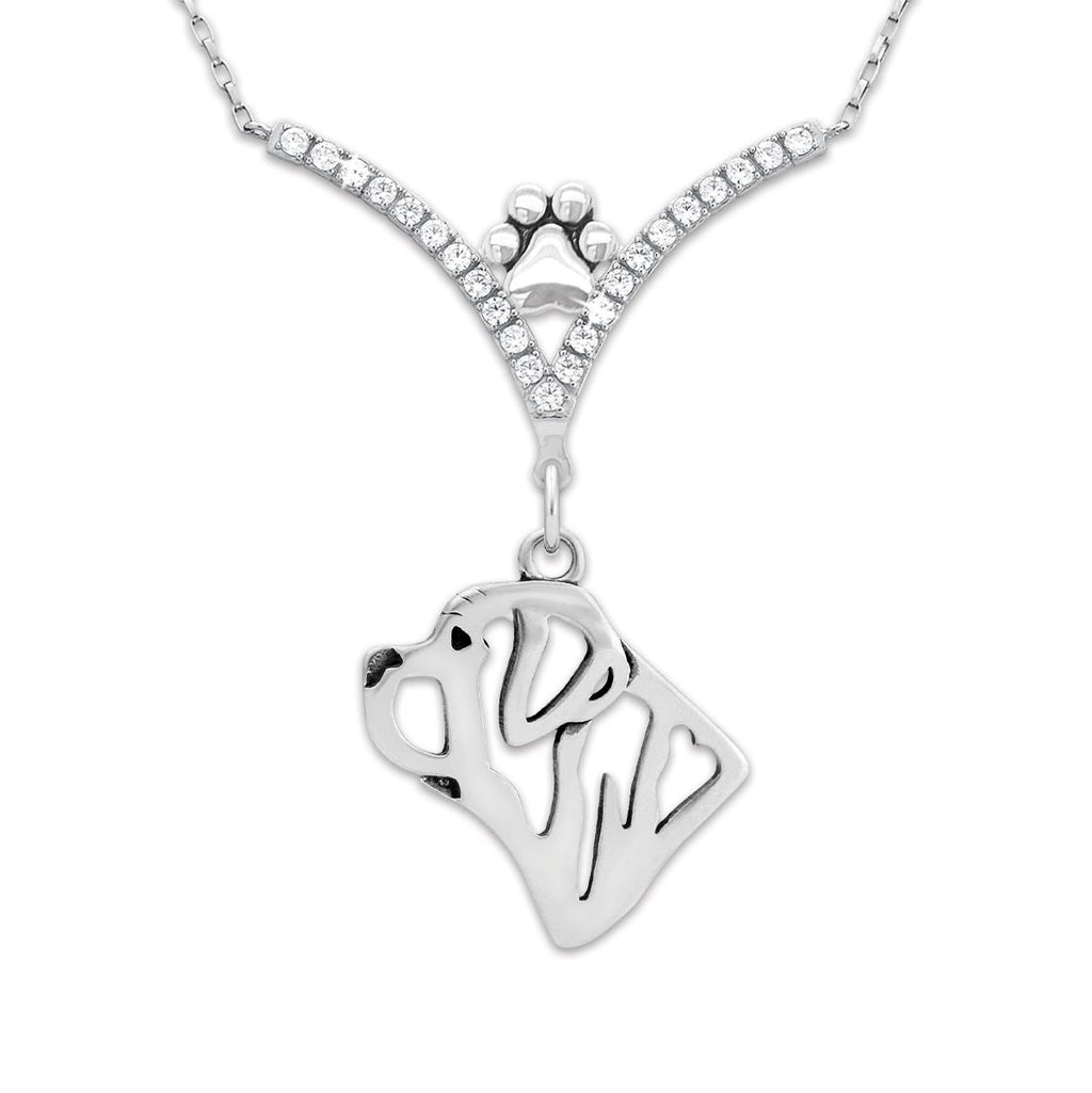 CZ Mastiff Necklace