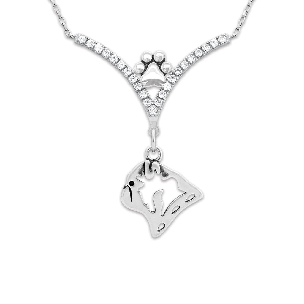 CZ Pug Necklace