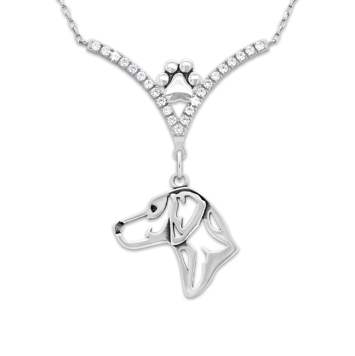 CZ Rhodesian Ridgeback Necklace