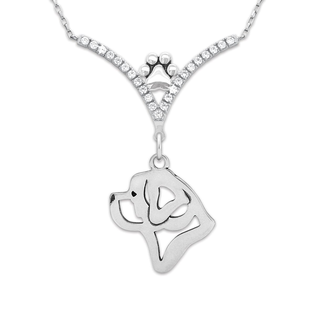 CZ Saint Bernard Necklace