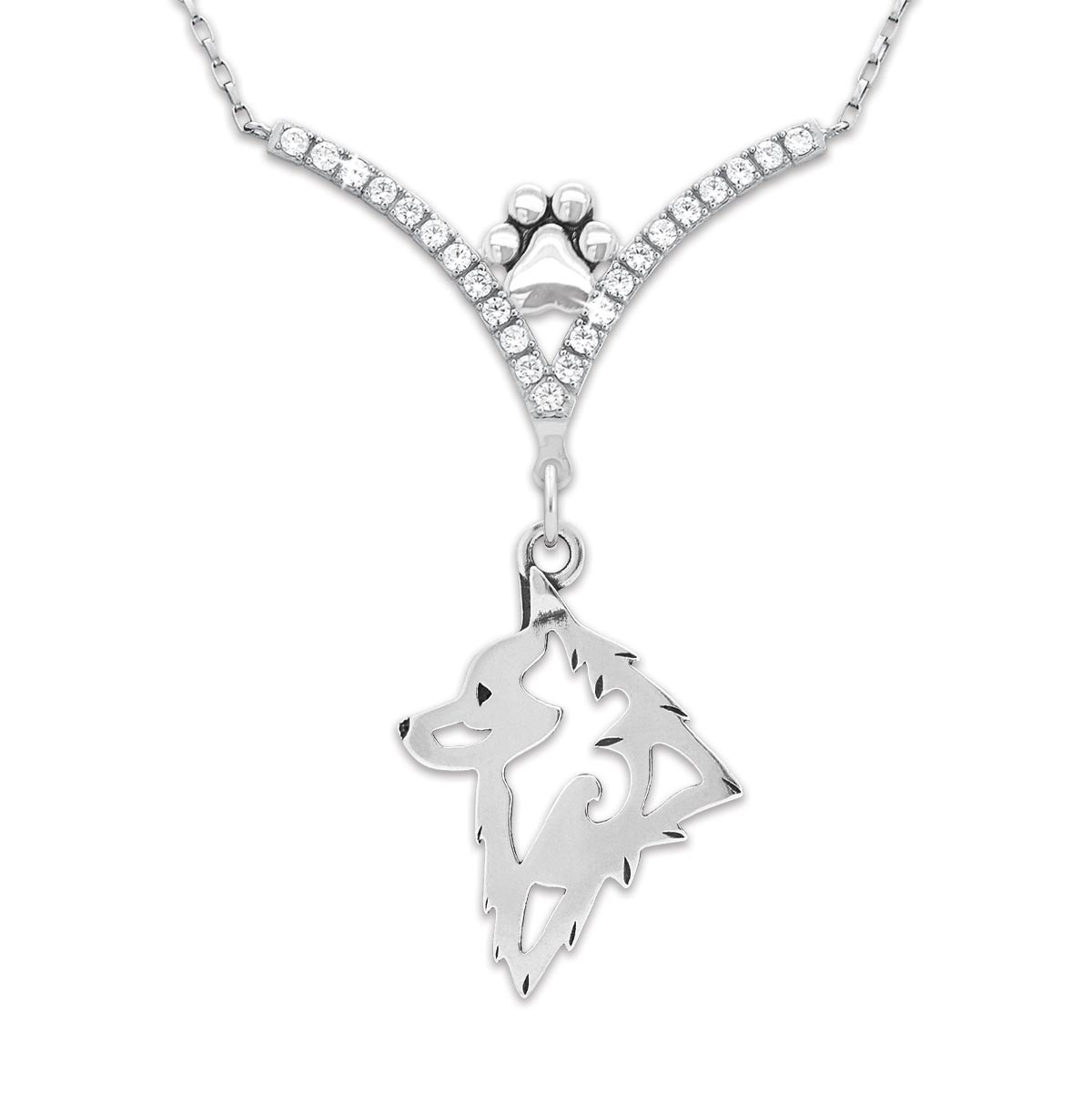 CZ Schipperke Necklace