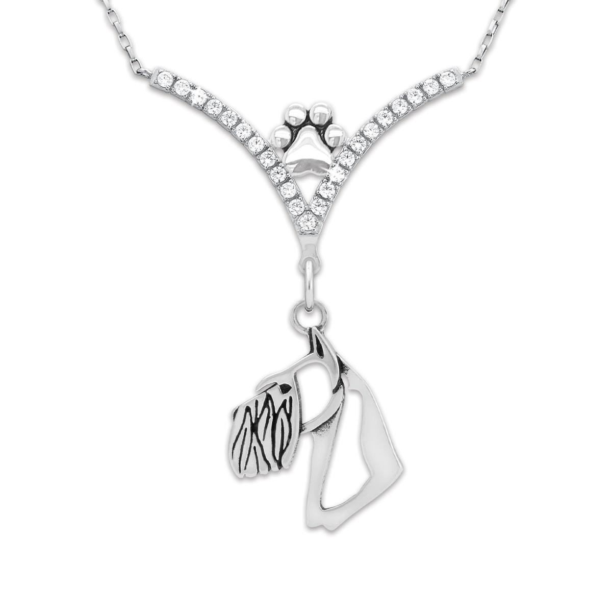CZ Schnauzer Necklace