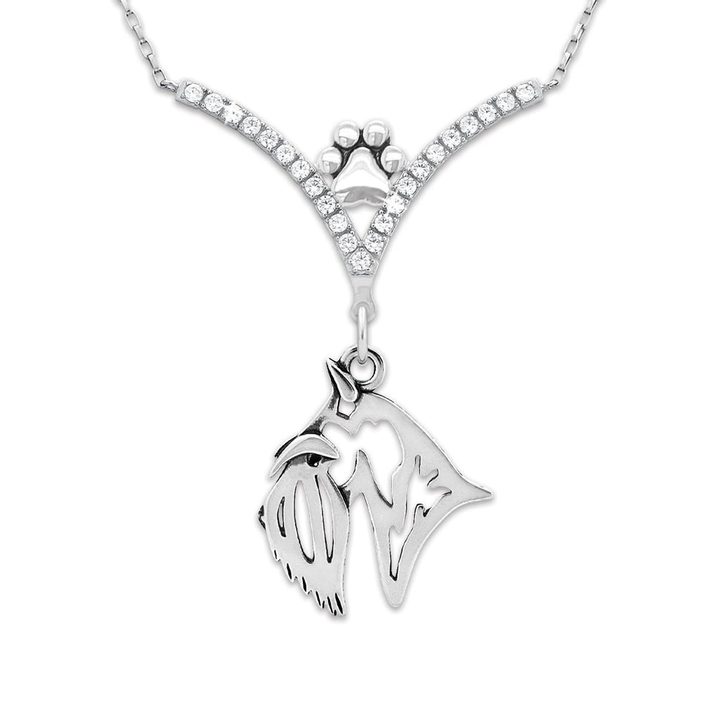 CZ Scottish Terrier Necklace