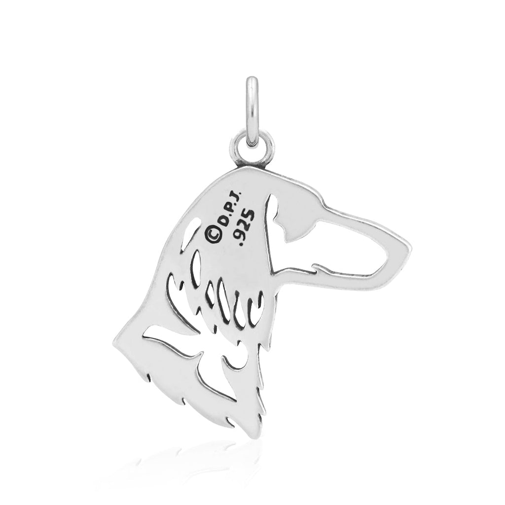 Dachshund Necklace in Sterling Silver, Longhaired
