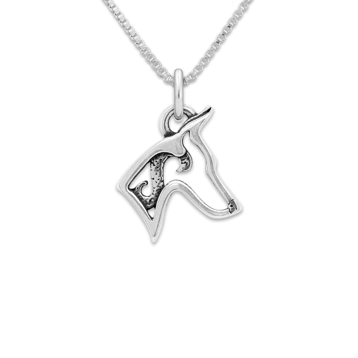 Doberman Pinscher Necklace Jewelry in Sterling Silver