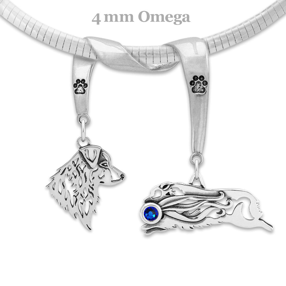Double Australian Shepherd Necklace