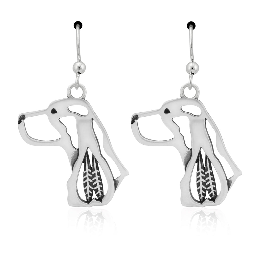 English Springer Spaniel Earrings in Sterling Silver