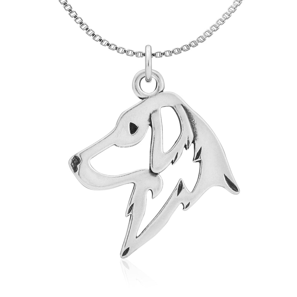 Flat-Coated Retriever Necklace in Sterling Silver