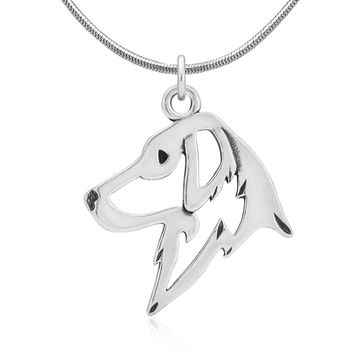 Flat-Coated Retriever Necklace in Sterling Silver
