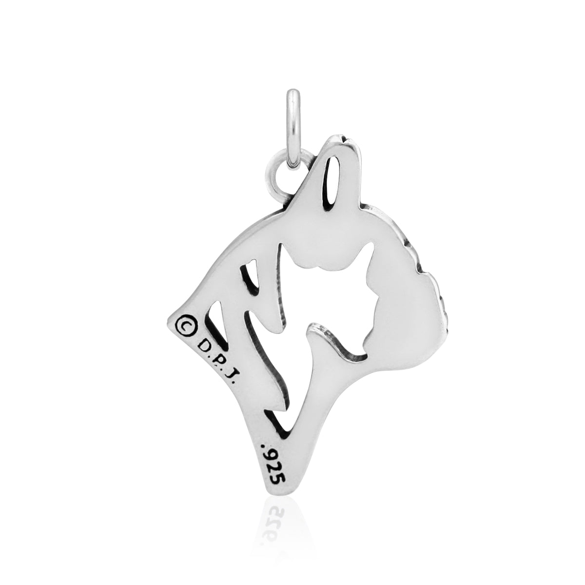 French Bulldog Necklace in Sterling Silver