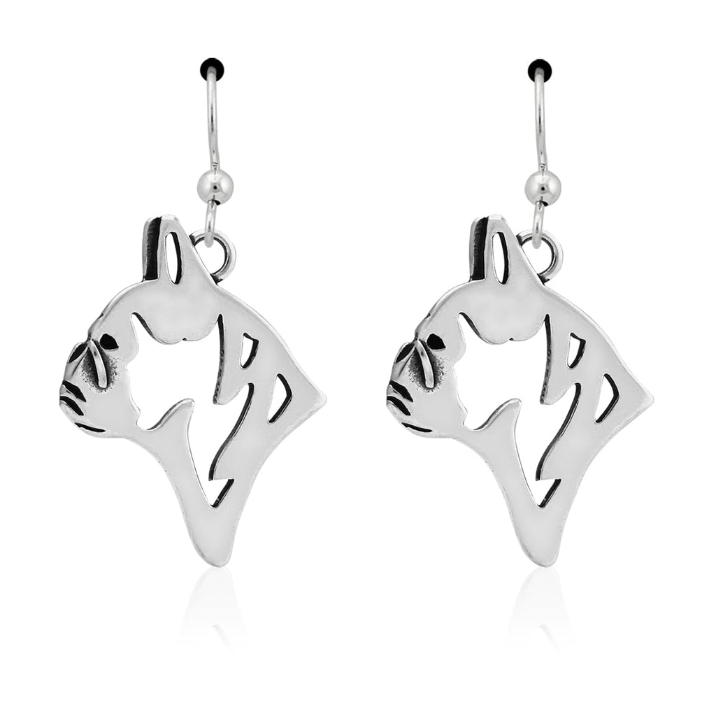 French Bulldog Earrings in Sterling Silver