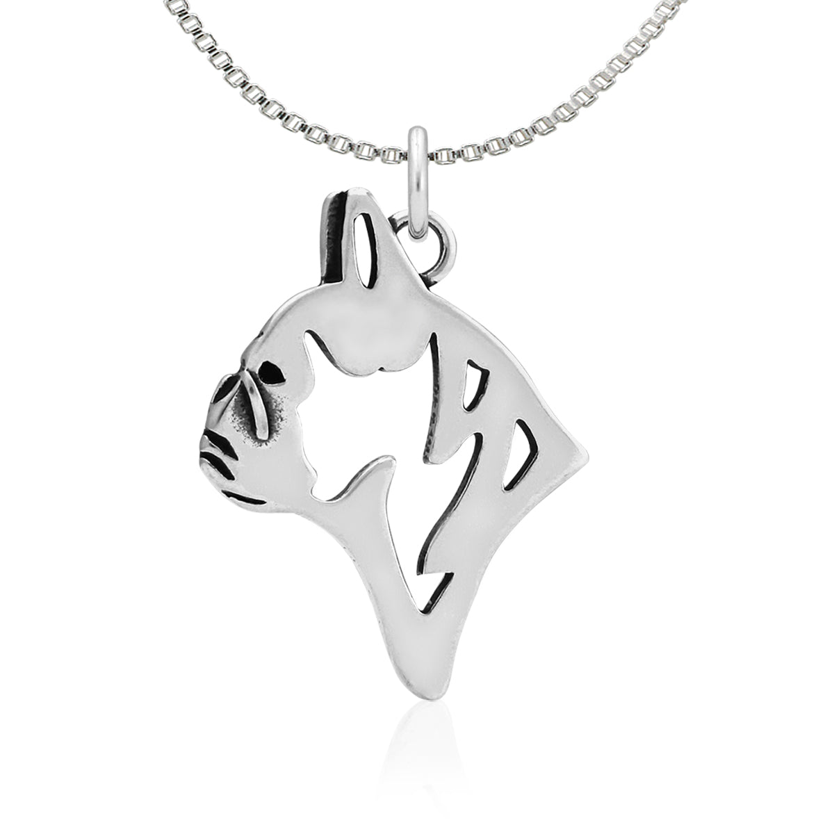 French Bulldog Necklace in Sterling Silver