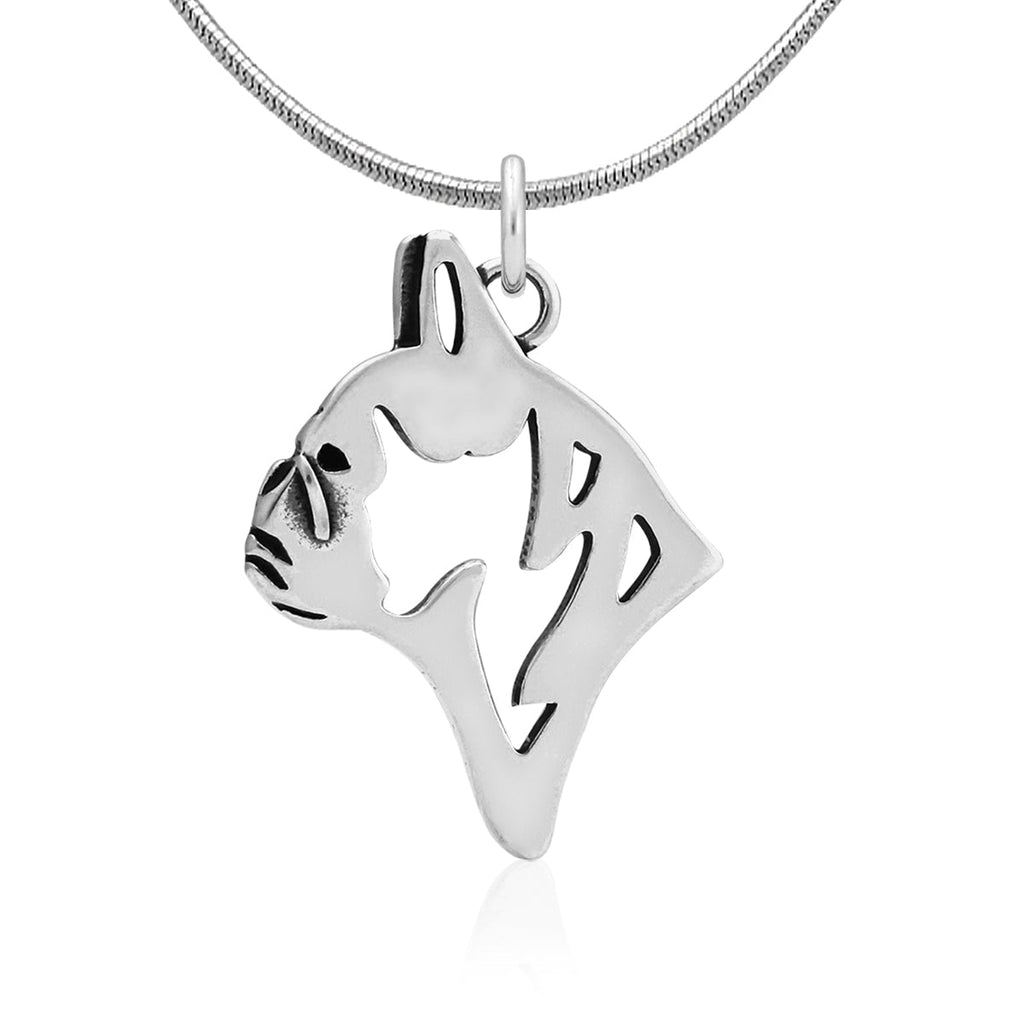 French Bulldog Necklace in Sterling Silver