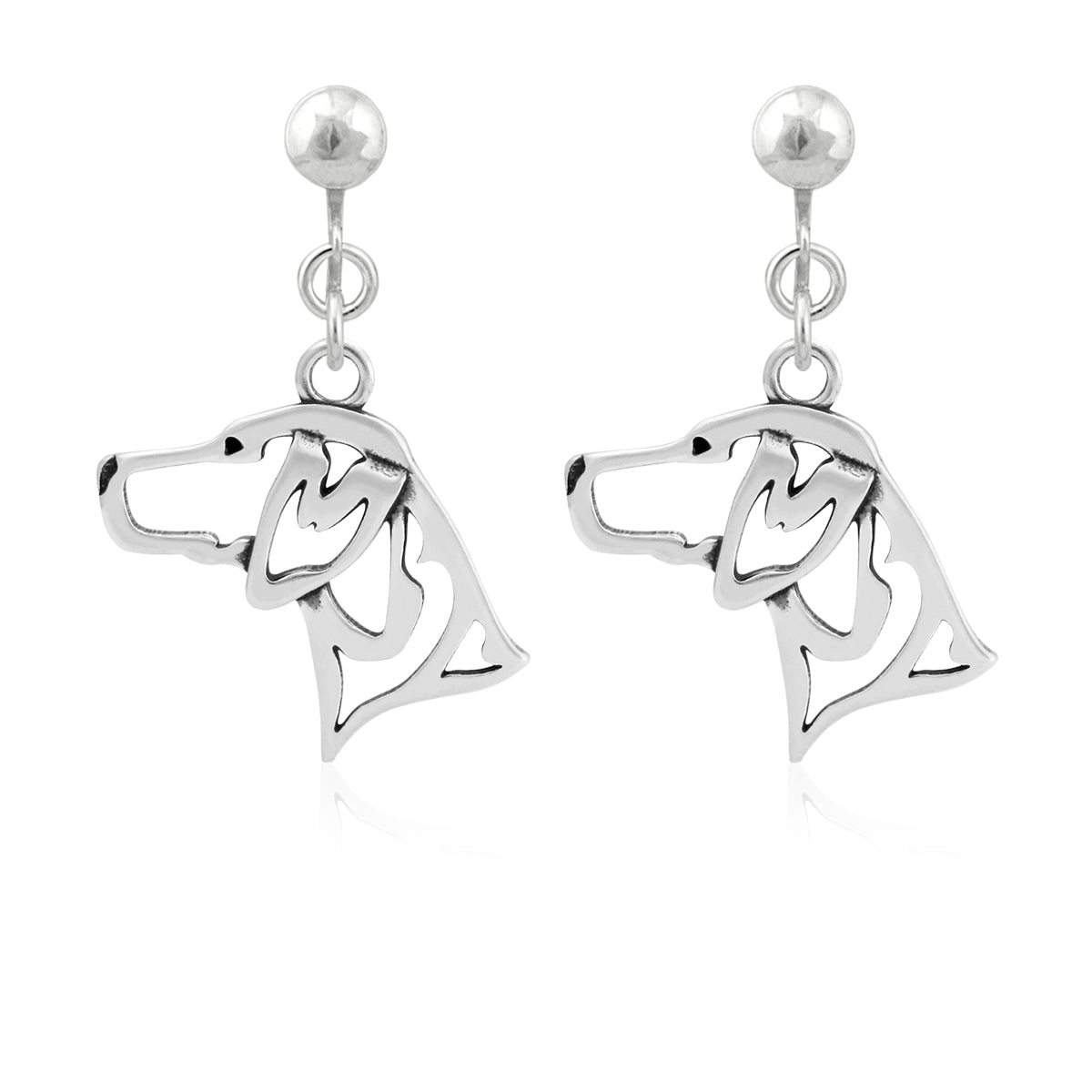 German Shorthaired Pointer Earrings in Sterling Silver