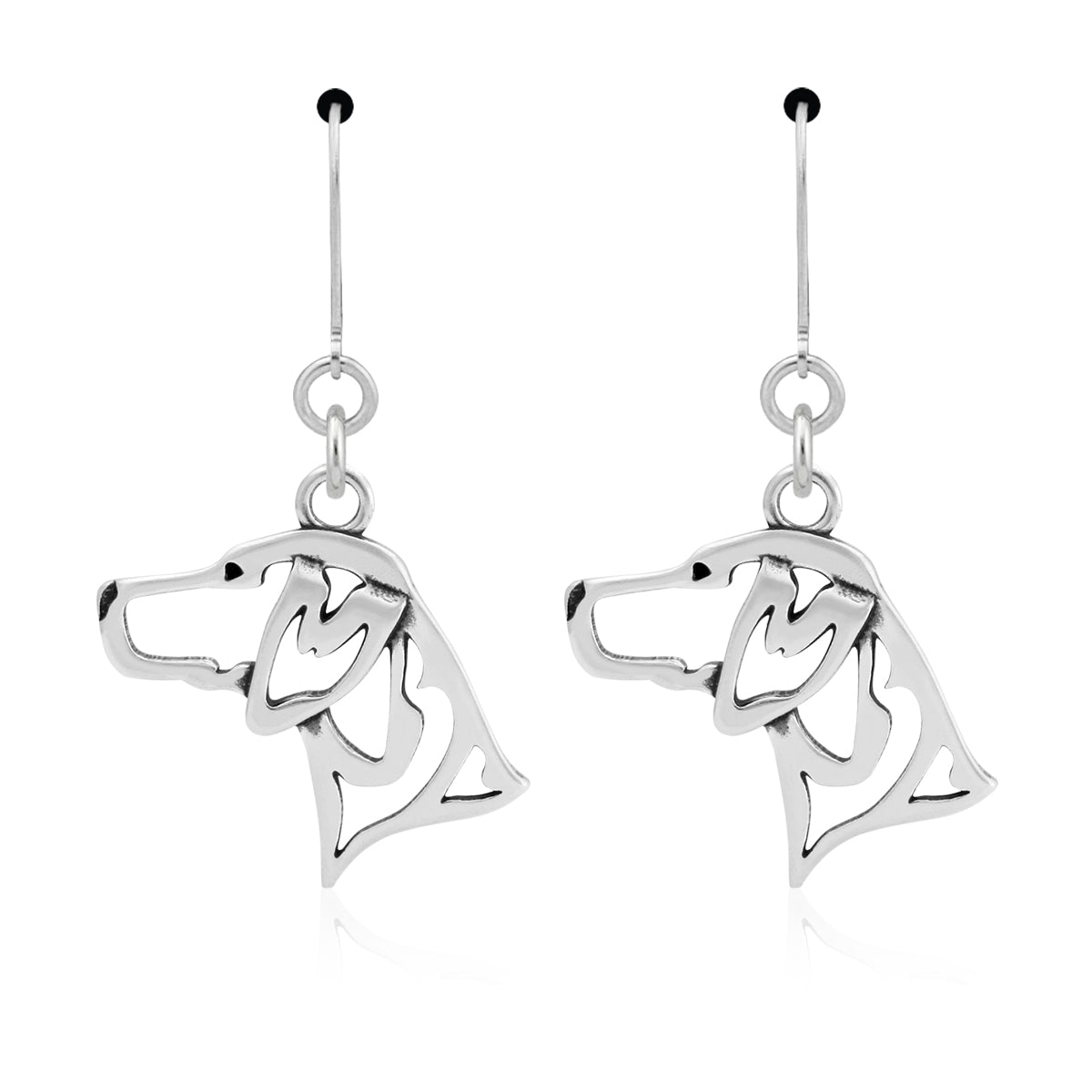 German Shorthaired Pointer Earrings in Sterling Silver